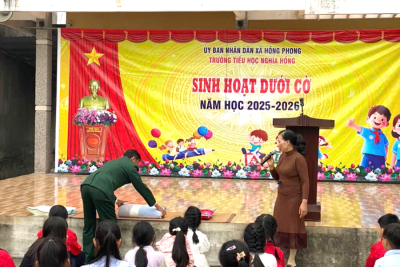 NHỮNG HOẠT ĐỘNG CHÀO MỪNG NGÀY THÀNH LẬP QUÂN ĐỘI NHÂN DÂN VIỆT NAM 22/12 CỦA LIÊN ĐỘI TRƯỜNG TIỂU HỌC NGHĨA HỒNG